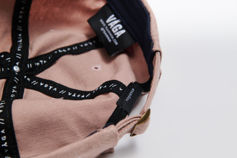 Washed Coral/Navy Blue Cotton Cap - Billede 7
